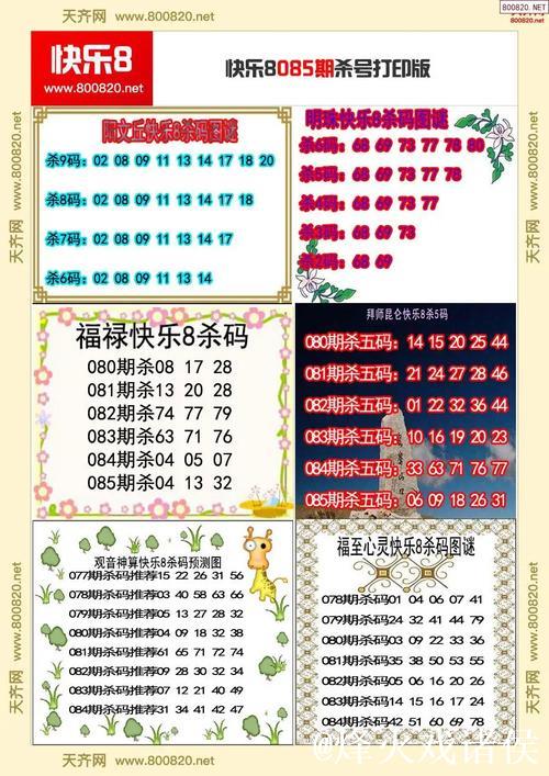 016期范秋雨快乐8预测奖号：杀八码推荐